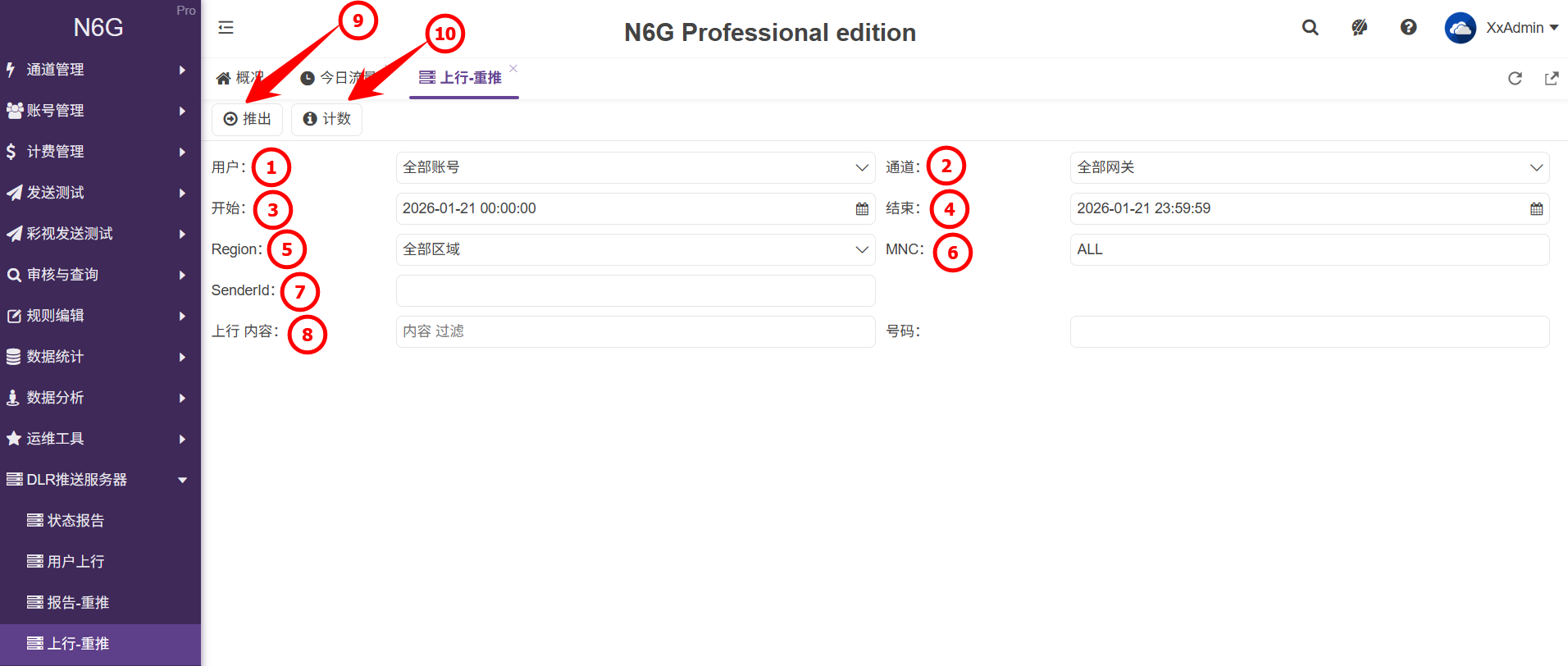 管理員-DLR推送服務器-上行重推
